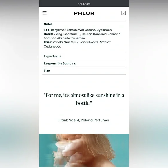 🪻NWT | Phlur PHLORIA Perfume 1.7 oz / 50 ml🪻 - Picture 6 of 8